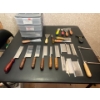 Image 1 : Large Selection of precision saws and blades, Scarpers, Chisels, Storage Case.