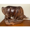 Image 2 : Handcarved Rosewood Elephant Teak Shark & More 7"Long