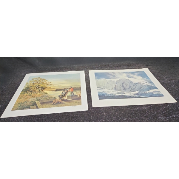 AP 133/250 "Shadows and Memories" James Lumbers 28 X 21, 228/375 "White Empiry" O K Schenk 25.5 X 22