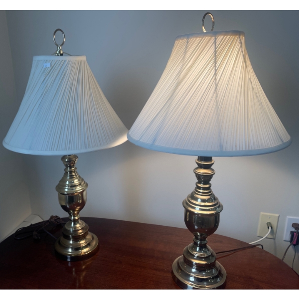 Vintage Brass Lamps Tested Matching 27T