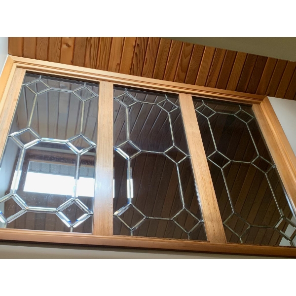 Pair of lead Came Windows 19" x 59.5" x 2" Came From Century Old Homestead in Northern Sa