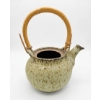 Image 1 : Stoneware Teapot and Creamer Set with Bamboo