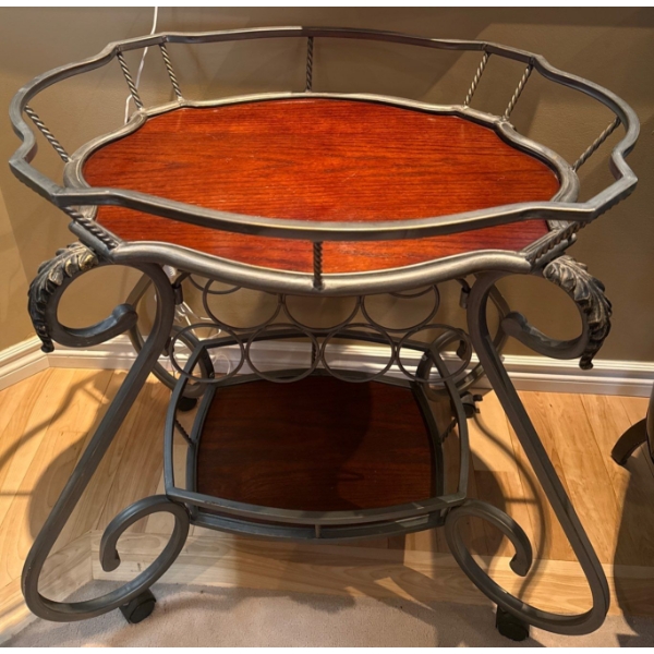 Vintage Bombay Company Curio Cart - Wine Rack 