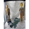 Ceramic Egyptian Decor and Tin lizard Sign