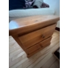 Image 4 :  vintage old style wooden desk and a solid wood two drawer nightstand