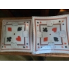 Vintage Ceiling Light Covers X2 with Playing Card Motif 14 L, 14 W