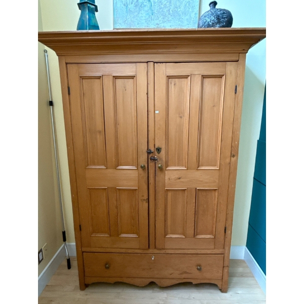 Quebec pine armoire, 19th century 60W x 81H x 22D Contents Not Included