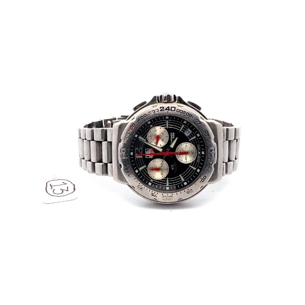 Tag Heuer Men's Black and Silver Indy 500 Watch Swiss Made
