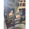 Image 8 : Two Asian Story Painted Panel Room Dividers- Each Divider: 60 W, 72 T- Designs on Both Sides 