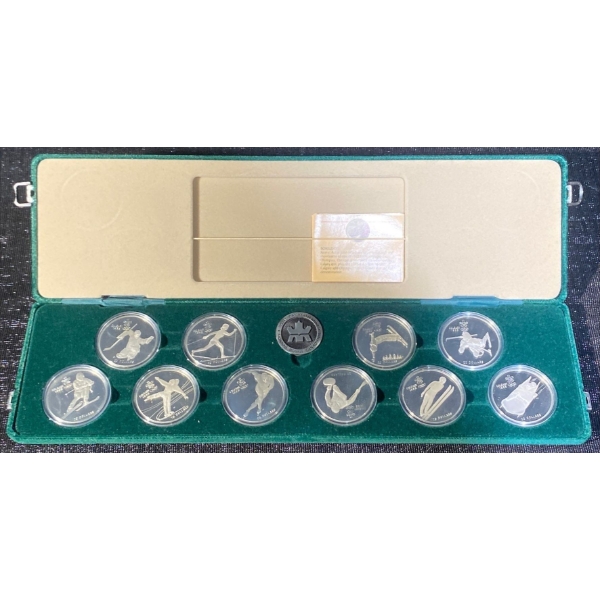 1988 Calgary Winter Games 12 Coin Set Fine Silver 12 Troy Ounces