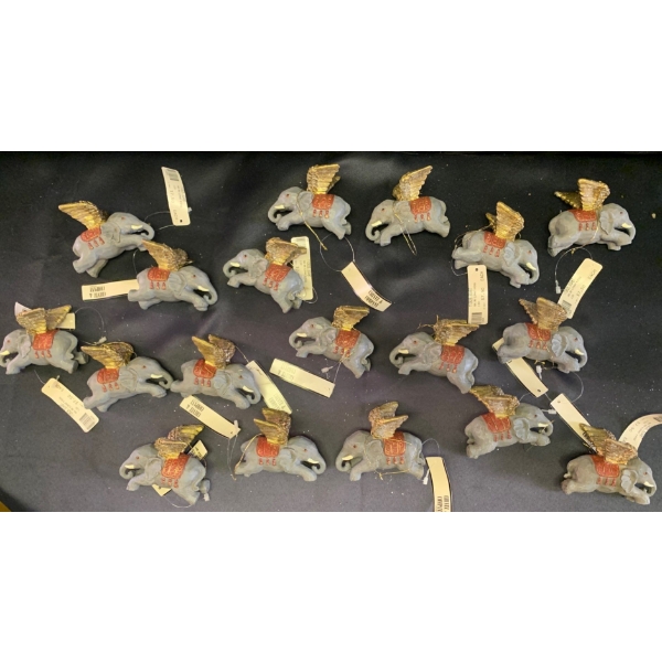 18 Chintz & Company Decorative Flying Elephant Ornaments 