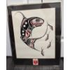 Image 1 : Framed Print of "Supernatural Salmon" By Lisa Gillbert  17x23"tall