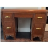Image 5 : Wooden Desk with Brass Drawer Pulls