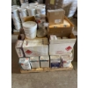 Image 1 : Pallet of Merkrete Grout, Tile Spacers, and Supplies