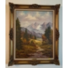Image 1 : J.F. Kuboth OIl on Canvas Mountain Landscape 31x36