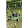 Image 3 : Wheel Barrel w/vintage mastercraft lawnmower, sprinkler & watering tools + spouts