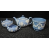 Image 1 : 1953 Wedgwood Pale Blue Jasperware Set 