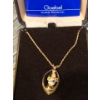 Image 4 : Goebel - 14k Gold Filled Necklace w/ Figurine Miniature Pendant, I Brought You a Gift Girl & Beleek