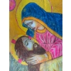 Image 2 : Lamentation of Christ By Virgin Mary Painted on Wooden Board - 11x12