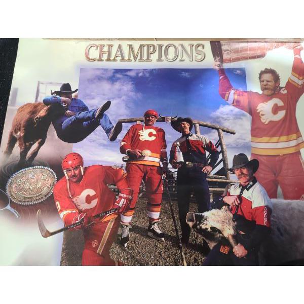 Kelly Buchburger Oilers Poster & Signed Lanny McDonald Poster