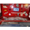 Image 3 : Mastercraft Rolling Tool Chest- Red Multiple Drawered Tool Box Full Of Various Tools & Garage Goodie