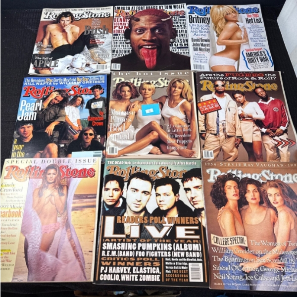 Vintage Rolling Stone Magazine Collection (9 Issues)