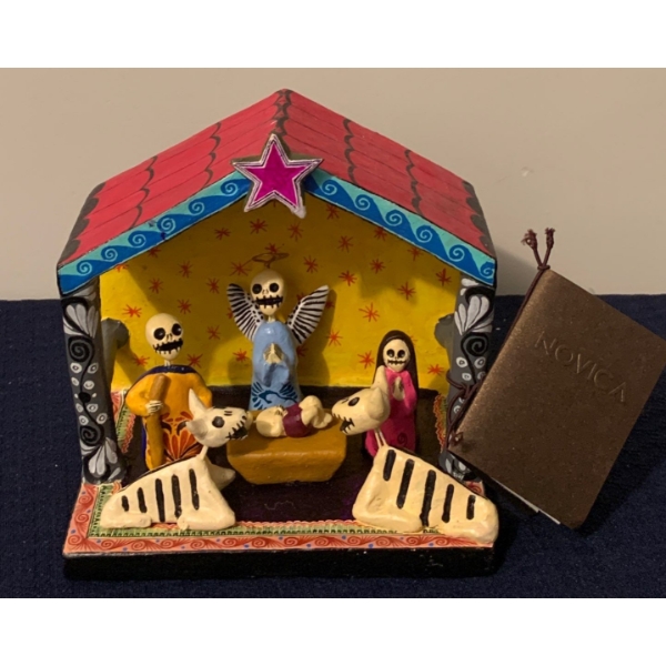 Novica Collections Day of the Dead Nativity Scene By Saul Montesinos - 7W, 6T 
