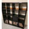 Black MDF 16 Hole Bookcase 58 w, 15 d, 58 h