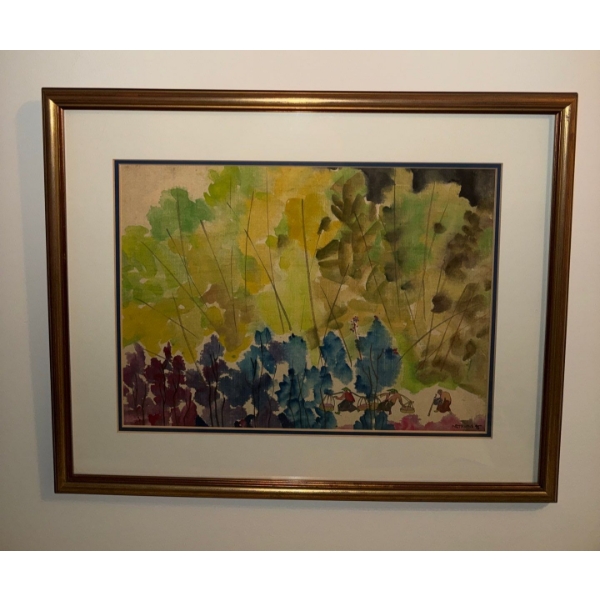 Jeanna J Framed Oil On Board Landscape Art 30x26