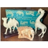 Image 1 : Hand Carved Ivory Camel Elephant & Giraffe Figures 3.5T