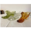 Image 1 : 3 x beautiful glass shoes. 1 Le. Smith Crystal and 1 Fenton 