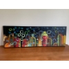 Image 1 : Lauri Ansell Bubble Bottles Canvas On Board  12 x 36