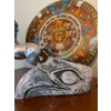 Image 2 : Aztec Calendar 15W w/ Pewter Pony Indigenous Crow & Resin 