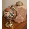 Image 4 : Mid Century Modern Decor & More- Plate, Mini Globe, Salt Rock Lamp & Wood Box
