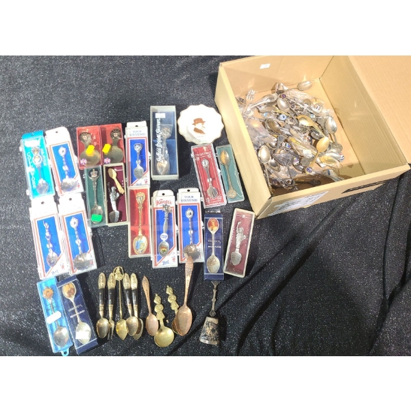 Winston Churchill Small Dish 4" Diameter, Souvenir Spoons