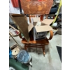Image 6 : beautiful wood rocking chair with towel, hangers, water, jug, and other miscellaneous items all sold