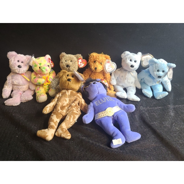 Beanie Babies Bears- Assorted Including: Bloom, Flaky, Decade, Elvis and More!
