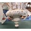 Image 4 : White Ornate Rococo-Style Capodimonte Chandelier
