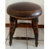 Image 1 : Antique Genuine Leather Piano Stool 22T