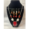 Image 1 : Stamped .925 Semi Precious Stone Necklace and Earring Set