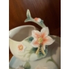 Image 2 : Luxury Franz Bee & Apple Blossom PZ00036  Porcelain Tea Cups and Saucers (4Pcs) and Sugar Dish 