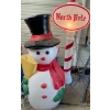 Image 2 : Collection of Light Up Christmas Display Characters w/ small tree & north pole sign