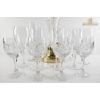 Image 4 : Vintage Cut Crystal Set Includes A Table Lamp And Various Wine Glasses