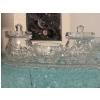 Image 2 : Assortment of Pinwheel pattern cut crystal tableware. Small condiment bowl, lidded jam/marmalade jar