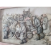 Image 2 : Anton Pieck 3D Collage of  Travelling Family 19 X 15 Framed Under Glass