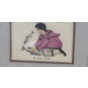 Image 2 : Inuit Painting of Woman w/ Fish 12 X 14, Framed Under Glass, Signed by M Nigiyok