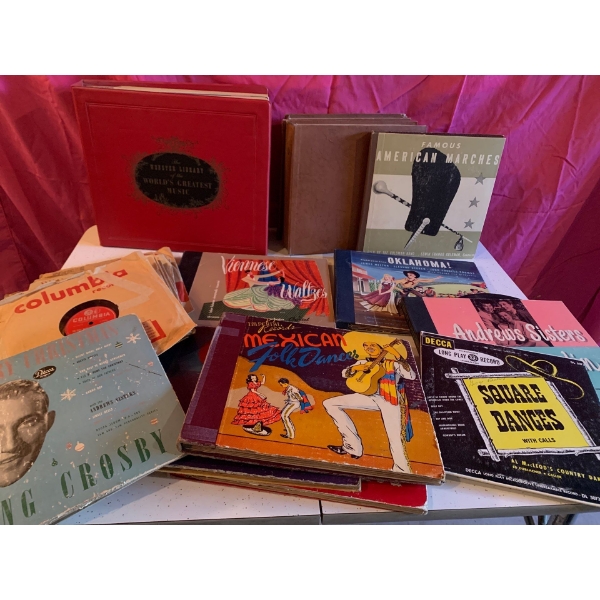 Large Box full of Vintage Collectors Records. Waltz, Mexican Music and More