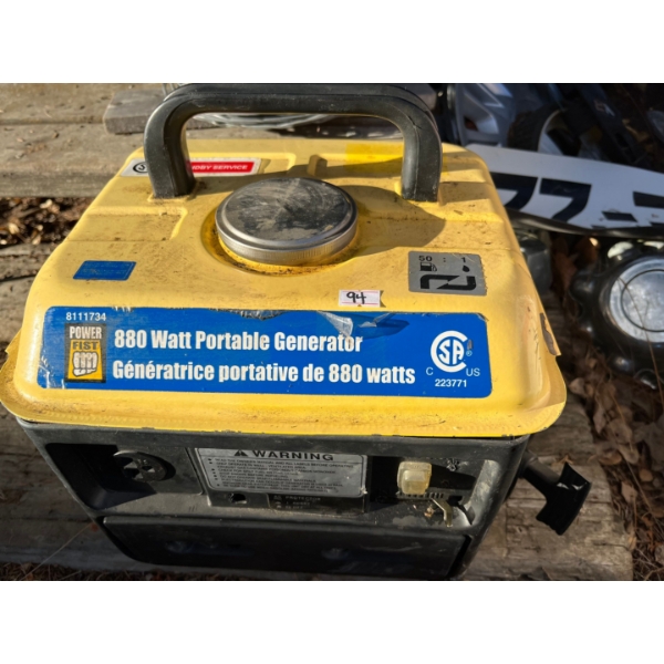  power fist 880 W portable generator