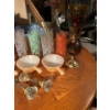 Image 2 : 1970s Libbey Glass Co multicolored frosted 14oz highball glasses, set of 11 along with other bar war