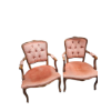 Image 1 : Two An Elegant Antique Chair that features Pink Upholstery along with Beautiful